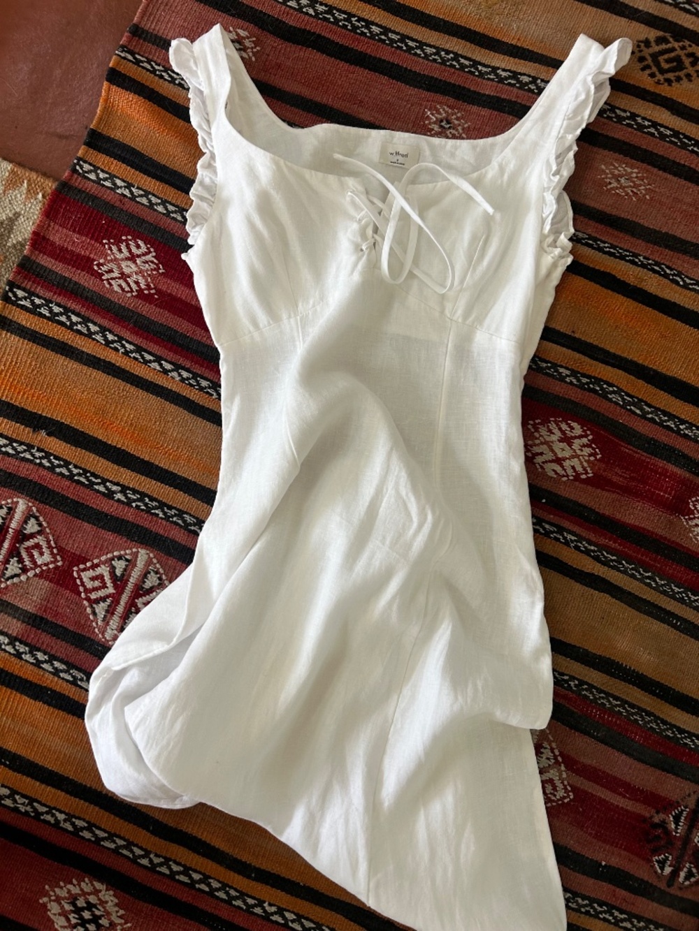 aritzia wilfred white linen dress size small - Picture 2 of 10